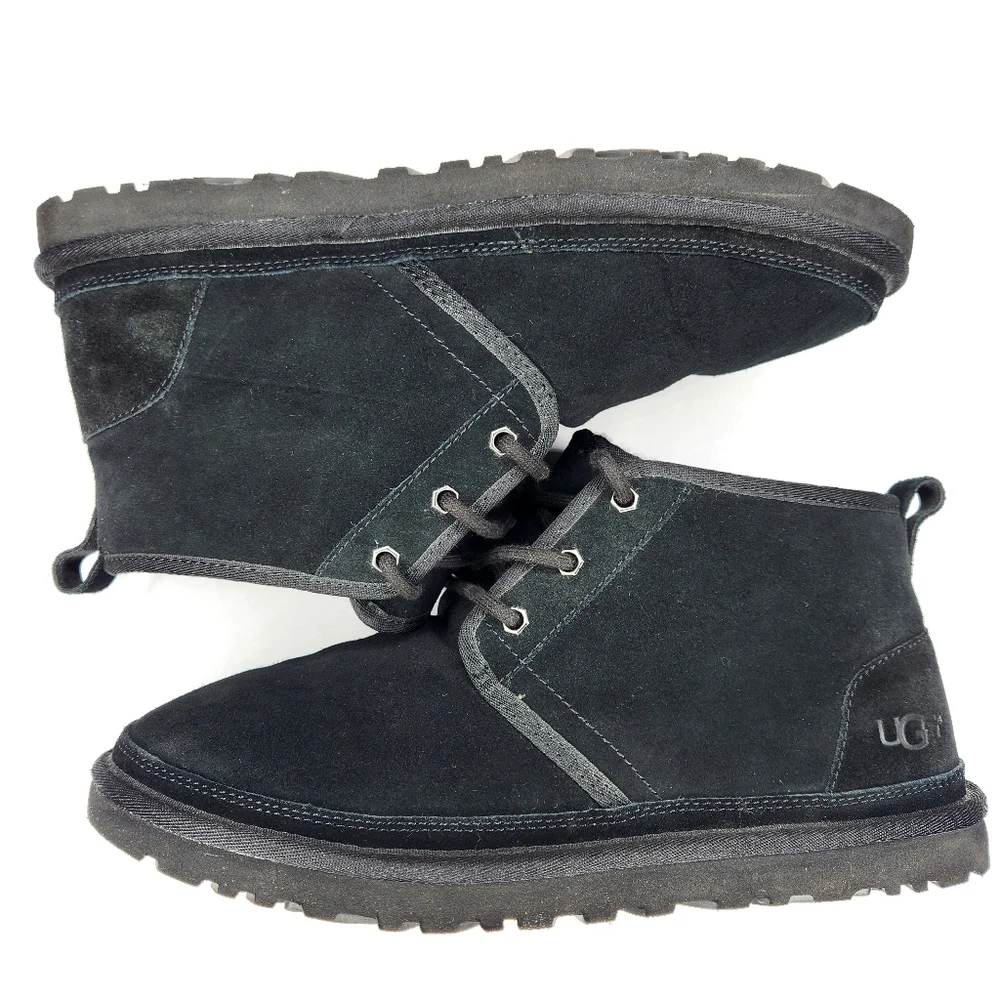 UGG Neumel Black Suede 10 Mens Chukka Boot